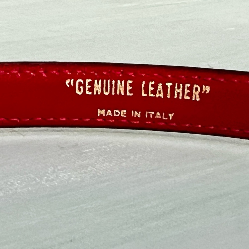 Vintage Paloma Picasso Italian Red Leather XXXOOO Belt - Picture 9 of 10